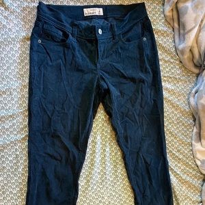 Dark Turqoise Corduroy Pants Skinny Jeans